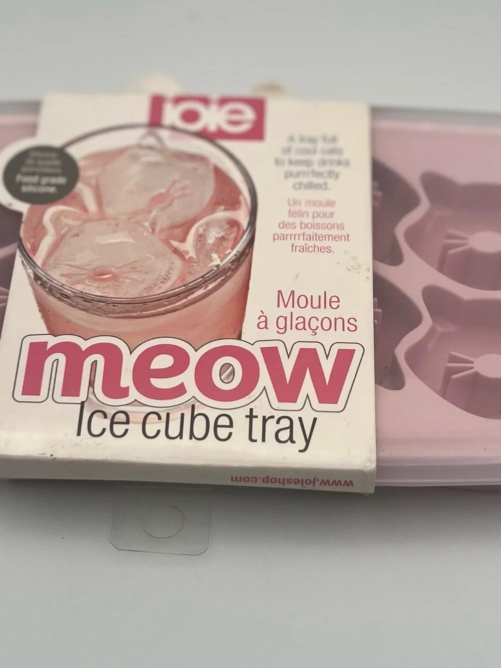 Joie Meow Cat Ice Cube Tray - Pink and White